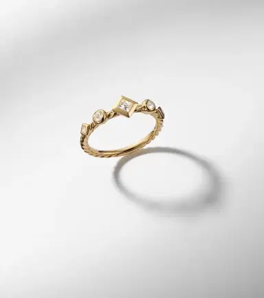 David Yurman Cable Collectibles Cable 18kt gold ring with diamonds | Thumbnail 5 David Yurman Cable Collectibles Cable 18kt gold ring with diamonds | Thumbnail 5