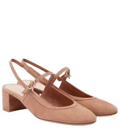 Gianvito Rossi 45 suede slingback pumps | Thumbnail 1 Gianvito Rossi 45 suede slingback pumps | Thumbnail 1