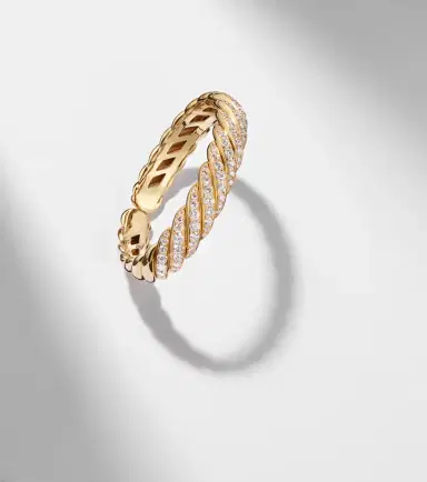 David Yurman Sculpted Cable Flex 18kt gold bracelet with diamonds | Thumbnail 5 David Yurman Sculpted Cable Flex 18kt gold bracelet with diamonds | Thumbnail 5