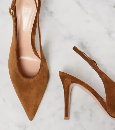 Gianvito Rossi Robbie suede slingback pumps | Thumbnail 3 Gianvito Rossi Robbie suede slingback pumps | Thumbnail 3