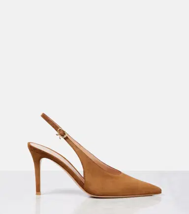 Gianvito Rossi Robbie suede slingback pumps | Thumbnail 4 Gianvito Rossi Robbie suede slingback pumps | Thumbnail 4