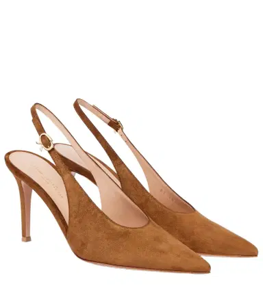 Gianvito Rossi Robbie suede slingback pumps | Thumbnail 1 Gianvito Rossi Robbie suede slingback pumps | Thumbnail 1