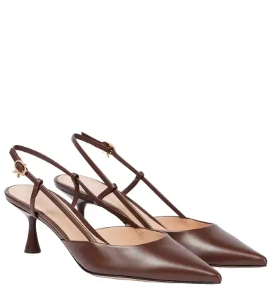 Gianvito Rossi Ascent 55 leather slingback pumps | Thumbnail 1 Gianvito Rossi Ascent 55 leather slingback pumps | Thumbnail 1