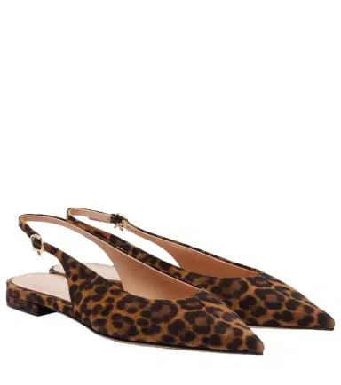 Gianvito Rossi Robbie leopard-print suede slingback flats | Thumbnail 1 Gianvito Rossi Robbie leopard-print suede slingback flats | Thumbnail 1