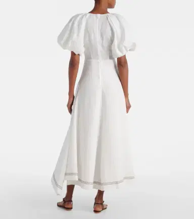 Alemais Alémais Magnolia embroidered linen midi dress | Thumbnail 3 Alemais Alémais Magnolia embroidered linen midi dress | Thumbnail 3