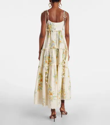 Alemais Alémais Juliette floral tiered cotton midi dress | Thumbnail 3 Alemais Alémais Juliette floral tiered cotton midi dress | Thumbnail 3