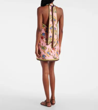 Alemais Alémais Floral halterneck linen-blend minidress | Thumbnail 3 Alemais Alémais Floral halterneck linen-blend minidress | Thumbnail 3