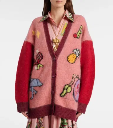 Alemais Alémais Court embroidered wool-blend cardigan | Thumbnail 5 Alemais Alémais Court embroidered wool-blend cardigan | Thumbnail 5