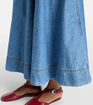 Alemais Alémais Stephi ruffled denim maxi dress | Thumbnail 3 Alemais Alémais Stephi ruffled denim maxi dress | Thumbnail 3