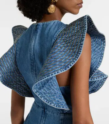 Alemais Alémais Stephi ruffled denim maxi dress | Thumbnail 6 Alemais Alémais Stephi ruffled denim maxi dress | Thumbnail 6