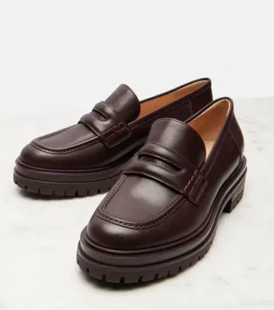 Gianvito Rossi Davis leather penny loafers | Thumbnail 4 Gianvito Rossi Davis leather penny loafers | Thumbnail 4