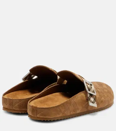 Burberry Checked suede clogs | Thumbnail 2 Burberry Checked suede clogs | Thumbnail 2