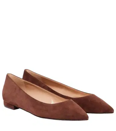 Gianvito Rossi Gianvito suede ballet flats | Thumbnail 1 Gianvito Rossi Gianvito suede ballet flats | Thumbnail 1