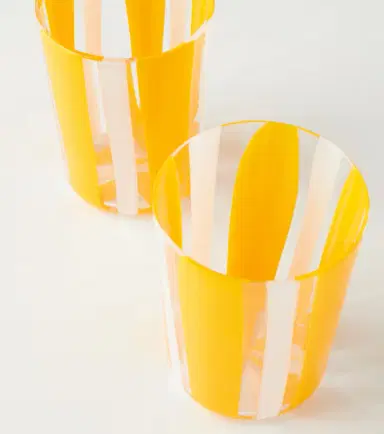 Dolce & Gabbana Casa Taormina set of 2 striped glass tumblers | Thumbnail 3 Dolce & Gabbana Casa Taormina set of 2 striped glass tumblers | Thumbnail 3