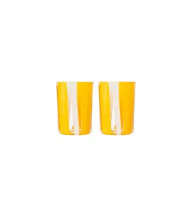 Dolce & Gabbana Casa Taormina set of 2 striped glass tumblers | Thumbnail 1 Dolce & Gabbana Casa Taormina set of 2 striped glass tumblers | Thumbnail 1