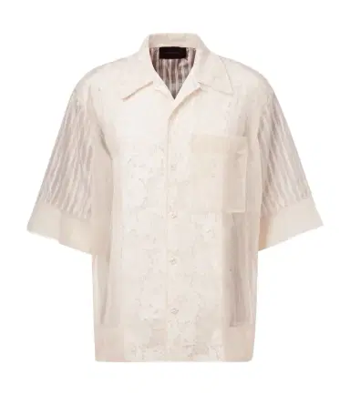 Simone Rocha Patchwork lace bowling shirt | Thumbnail 1 Simone Rocha Patchwork lace bowling shirt | Thumbnail 1