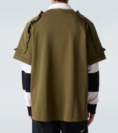 Simone Rocha Layered ruffled cotton jersey polo shirt | Thumbnail 4 Simone Rocha Layered ruffled cotton jersey polo shirt | Thumbnail 4