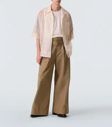 Simone Rocha Cotton-blend canvas wide-leg pants | Thumbnail 3 Simone Rocha Cotton-blend canvas wide-leg pants | Thumbnail 3