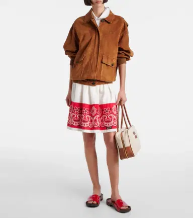 Miu Miu Beau leather-trimmed canvas tote bag | Thumbnail 4 Miu Miu Beau leather-trimmed canvas tote bag | Thumbnail 4