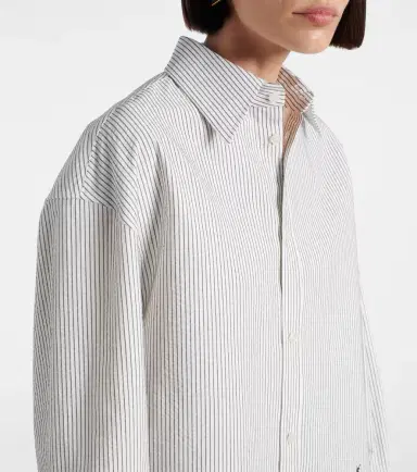 Saint Laurent Cassandre striped cotton shirt | Thumbnail 3 Saint Laurent Cassandre striped cotton shirt | Thumbnail 3