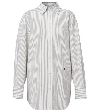 Saint Laurent Cassandre striped cotton shirt | Thumbnail 1 Saint Laurent Cassandre striped cotton shirt | Thumbnail 1
