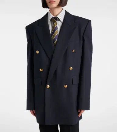 Saint Laurent Double-breasted wool chiné blazer | Thumbnail 5 Saint Laurent Double-breasted wool chiné blazer | Thumbnail 5