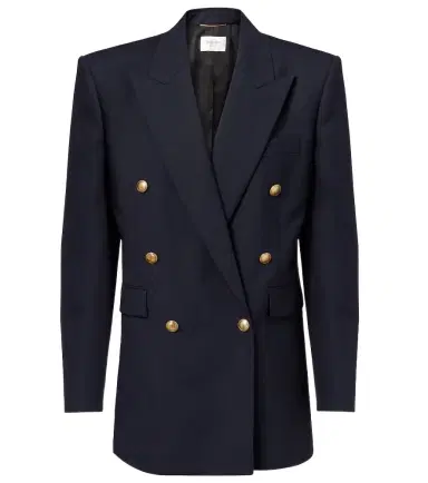 Saint Laurent Double-breasted wool chiné blazer | Thumbnail 1 Saint Laurent Double-breasted wool chiné blazer | Thumbnail 1