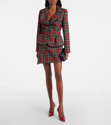 Vivienne Westwood Infinity plaid virgin wool miniskirt | Thumbnail 4 Vivienne Westwood Infinity plaid virgin wool miniskirt | Thumbnail 4