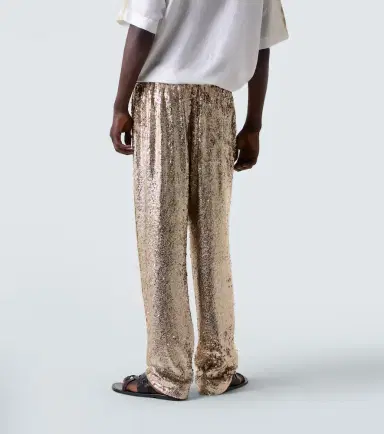 Dries Van Noten Sequined straight pants | Thumbnail 4 Dries Van Noten Sequined straight pants | Thumbnail 4