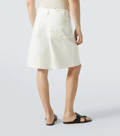 Dries Van Noten Embroidered denim Bermuda shorts | Thumbnail 3 Dries Van Noten Embroidered denim Bermuda shorts | Thumbnail 3