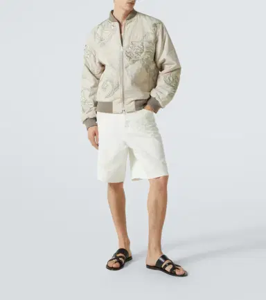 Dries Van Noten Embroidered denim Bermuda shorts | Thumbnail 4 Dries Van Noten Embroidered denim Bermuda shorts | Thumbnail 4