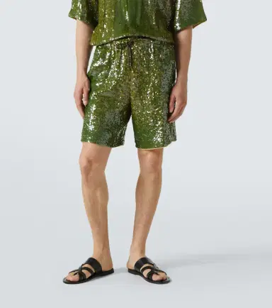 Dries Van Noten Sequined Bermuda shorts | Thumbnail 2 Dries Van Noten Sequined Bermuda shorts | Thumbnail 2