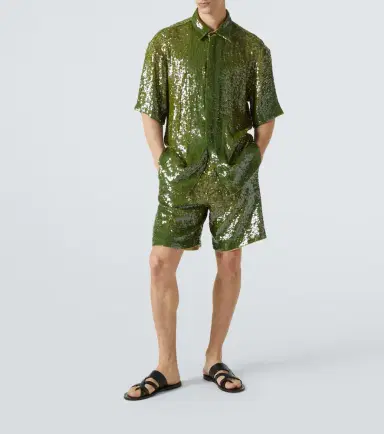Dries Van Noten Sequined Bermuda shorts | Thumbnail 4 Dries Van Noten Sequined Bermuda shorts | Thumbnail 4