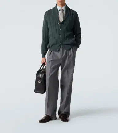 Kiton Rib-knitted cashmere cardigan | Thumbnail 4 Kiton Rib-knitted cashmere cardigan | Thumbnail 4