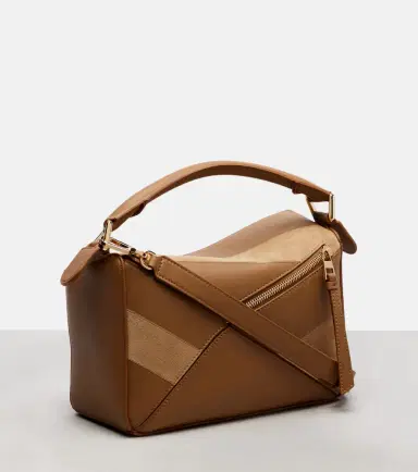Loewe Puzzle Small leather and suede top-handle bag | Thumbnail 4 Loewe Puzzle Small leather and suede top-handle bag | Thumbnail 4