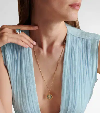 Foundrae Reverie Medium 18k gold and ceramic pendant with diamonds | Thumbnail 5 Foundrae Reverie Medium 18k gold and ceramic pendant with diamonds | Thumbnail 5