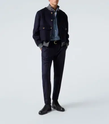 Slowear Virgin wool flannel slim pants | Thumbnail 2 Slowear Virgin wool flannel slim pants | Thumbnail 2
