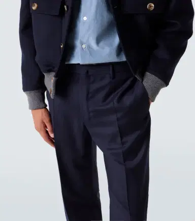 Slowear Virgin wool flannel slim pants | Thumbnail 3 Slowear Virgin wool flannel slim pants | Thumbnail 3