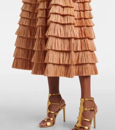 Simkhai Santana raffia-blend bustier dress | Thumbnail 5 Simkhai Santana raffia-blend bustier dress | Thumbnail 5