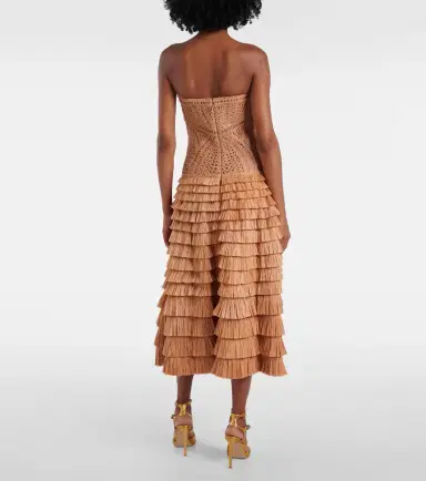 Simkhai Santana raffia-blend bustier dress | Thumbnail 6 Simkhai Santana raffia-blend bustier dress | Thumbnail 6