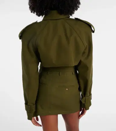 Wardrobe.NYC Wardrobe. NYC Cropped cotton twill trench coat | Thumbnail 3 Wardrobe.NYC Wardrobe. NYC Cropped cotton twill trench coat | Thumbnail 3