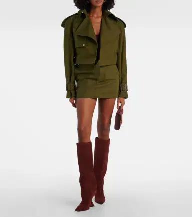 Wardrobe.NYC Wardrobe. NYC Cropped cotton twill trench coat | Thumbnail 5 Wardrobe.NYC Wardrobe. NYC Cropped cotton twill trench coat | Thumbnail 5