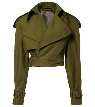 Wardrobe.NYC Wardrobe. NYC Cropped cotton twill trench coat | Thumbnail 1 Wardrobe.NYC Wardrobe. NYC Cropped cotton twill trench coat | Thumbnail 1