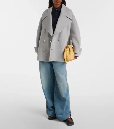 Loewe Pebble double-breasted wool peacoat | Thumbnail 4 Loewe Pebble double-breasted wool peacoat | Thumbnail 4
