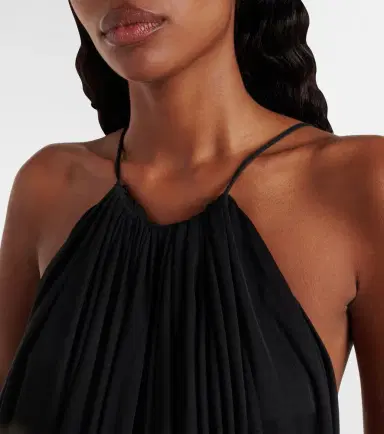 Loewe Draped open-back silk midi dress | Thumbnail 4 Loewe Draped open-back silk midi dress | Thumbnail 4