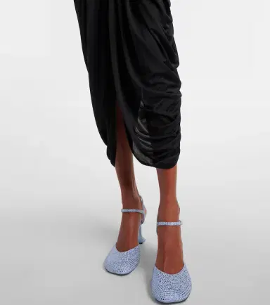 Loewe Draped open-back silk midi dress | Thumbnail 5 Loewe Draped open-back silk midi dress | Thumbnail 5
