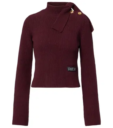Patou Bow-detail wool and cashmere sweater | Thumbnail 1 Patou Bow-detail wool and cashmere sweater | Thumbnail 1