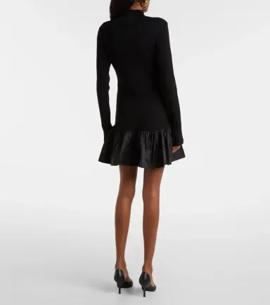Patou Ruffled wool minidress | Thumbnail 4 Patou Ruffled wool minidress | Thumbnail 4