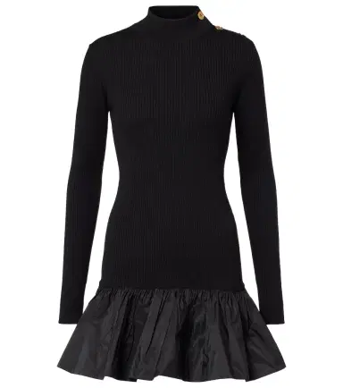 Patou Ruffled wool minidress | Thumbnail 1 Patou Ruffled wool minidress | Thumbnail 1