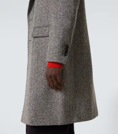Lardini Herringbone virgin wool tweed overcoat | Thumbnail 2 Lardini Herringbone virgin wool tweed overcoat | Thumbnail 2